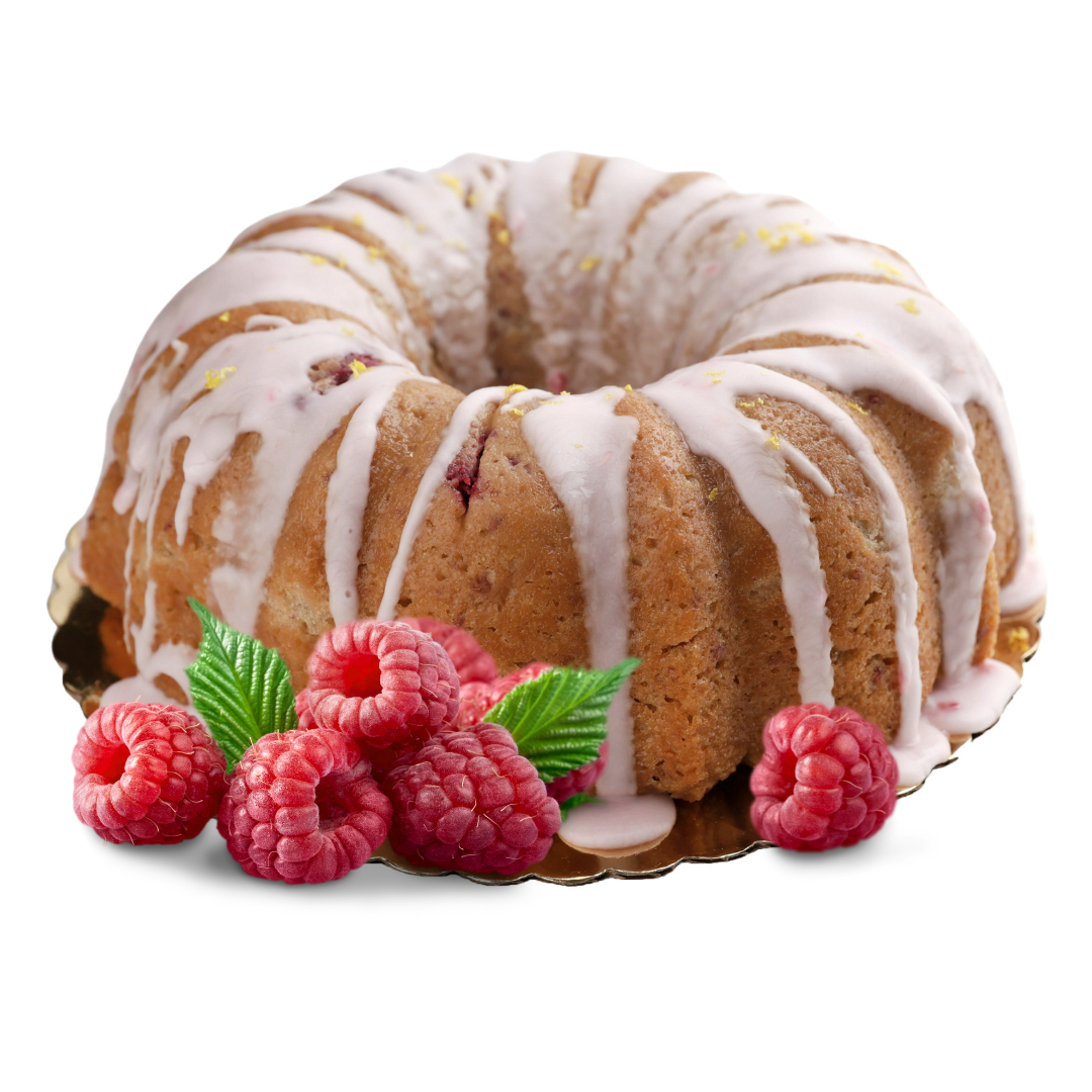 Vegan Lemon Raspberry Pound Cake