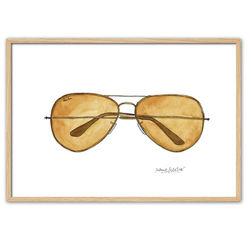 Painting Mijas Costa Marbella Lebowski Glasses Painting wall art home decor