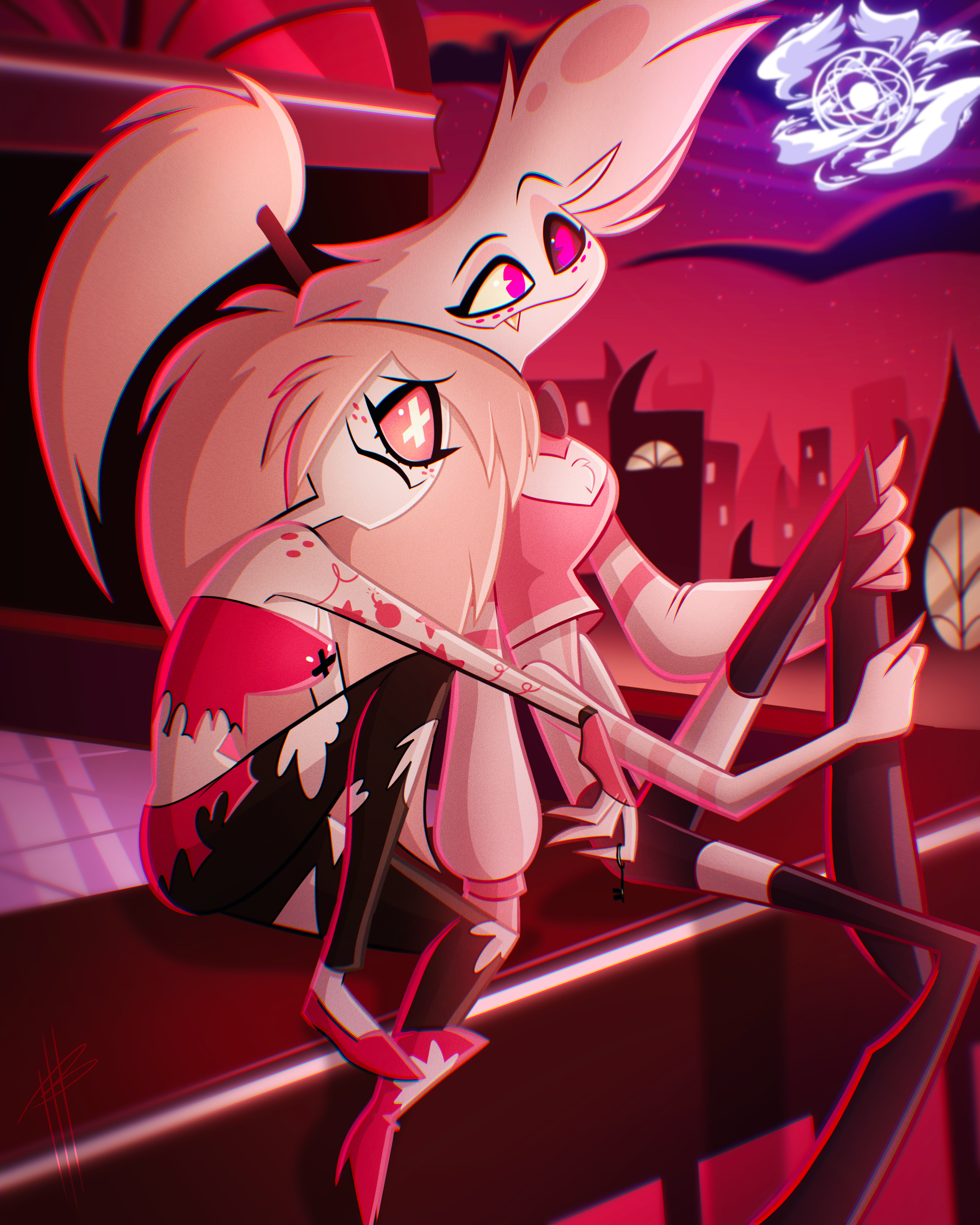 Blake Roman & Krystina Alabado - Hazbin Hotel 8x10 - Angel Dust & Cherri Bomb