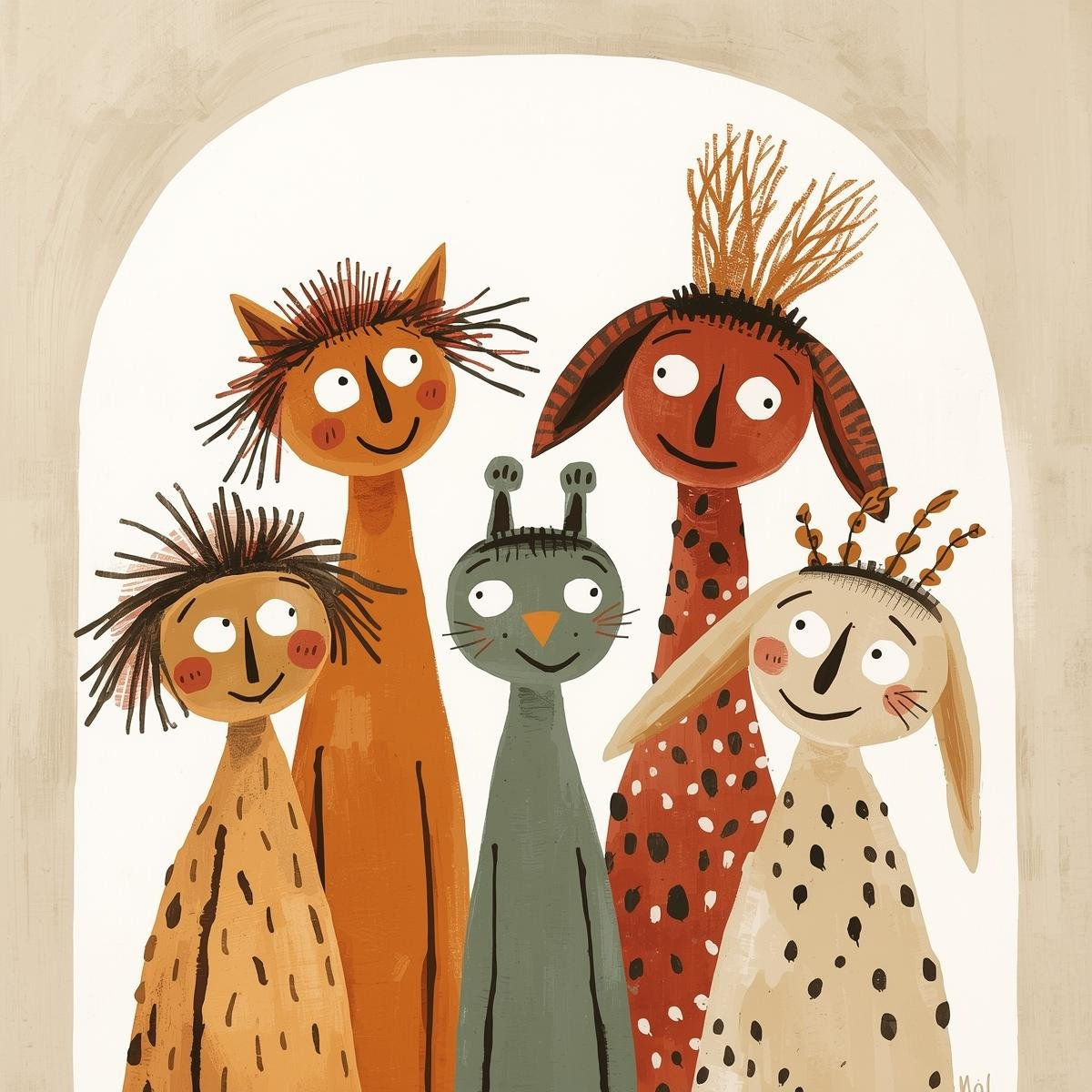 Boho Portraits  design 001 (4p)