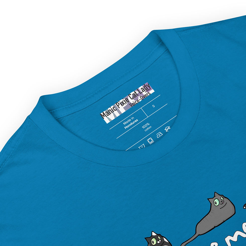Thumbnail: Cats Make me Happy Wht text Short-Sleeve Unisex T-Shirt