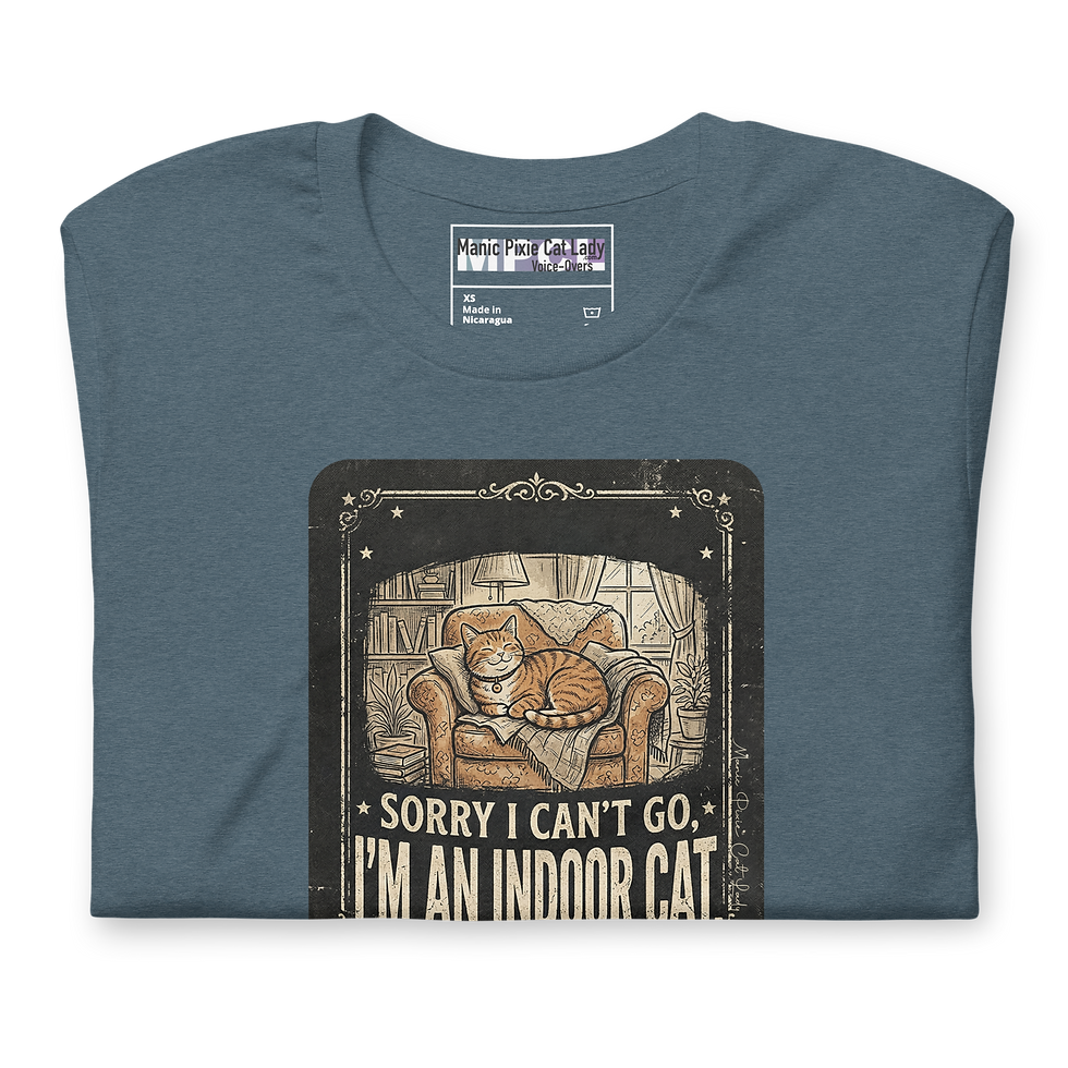 Thumbnail: I'm an Indoor CatUnisex t-shirt