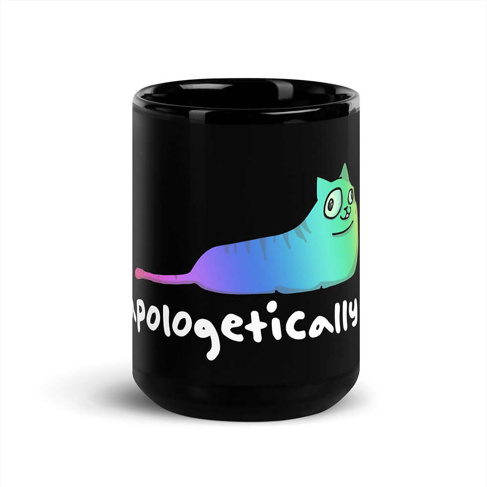 Thumbnail: Unapologetically Me Black Glossy Mug