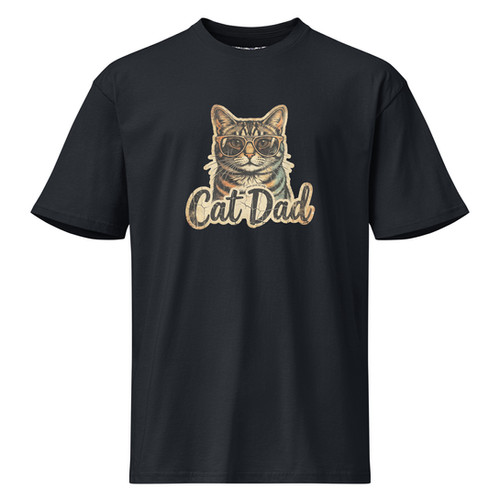 Cat Dad Cotton Heritage MC1082 I Men's Premium Short Sleeve Tee