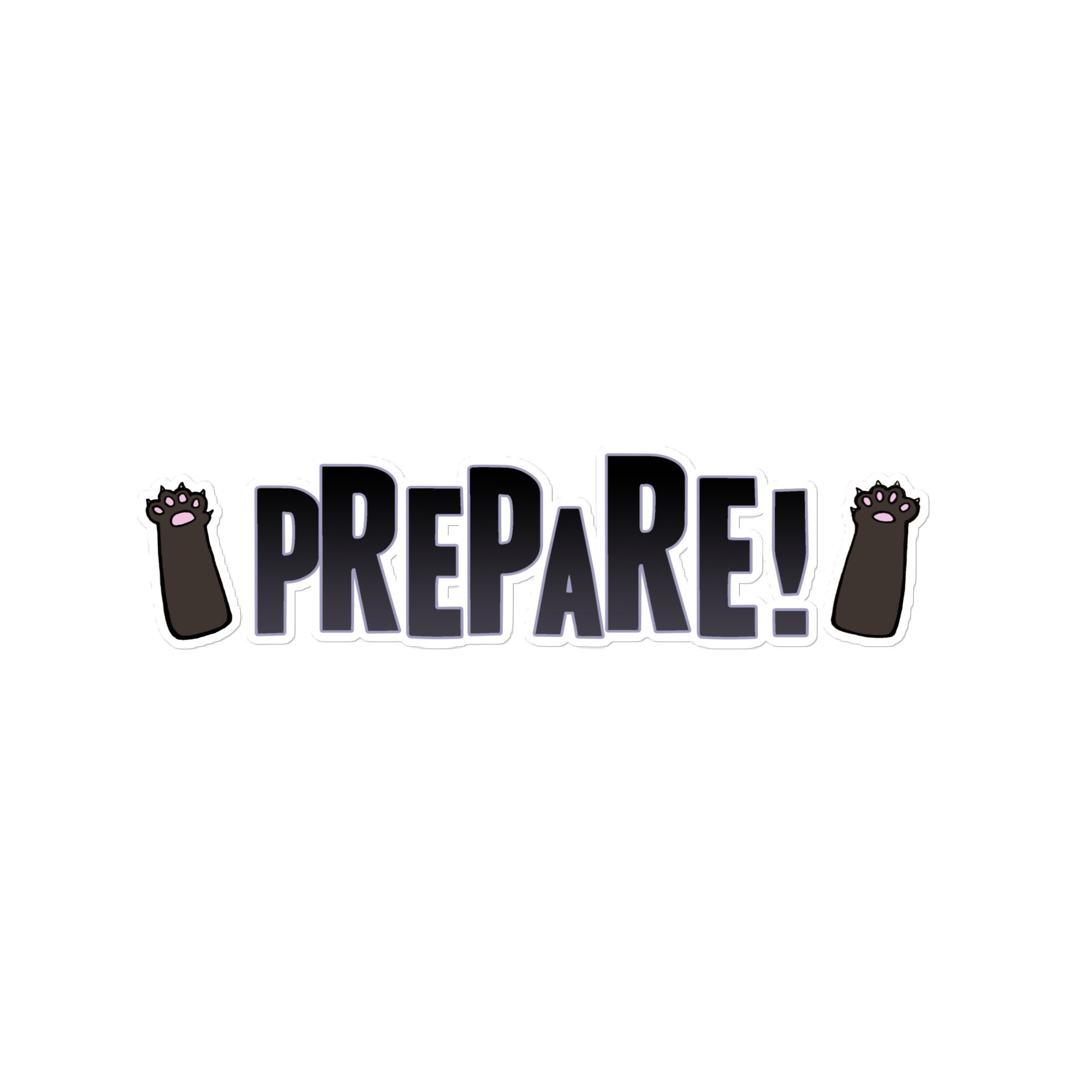 Prepare! Black Large Bubble-free stickers
