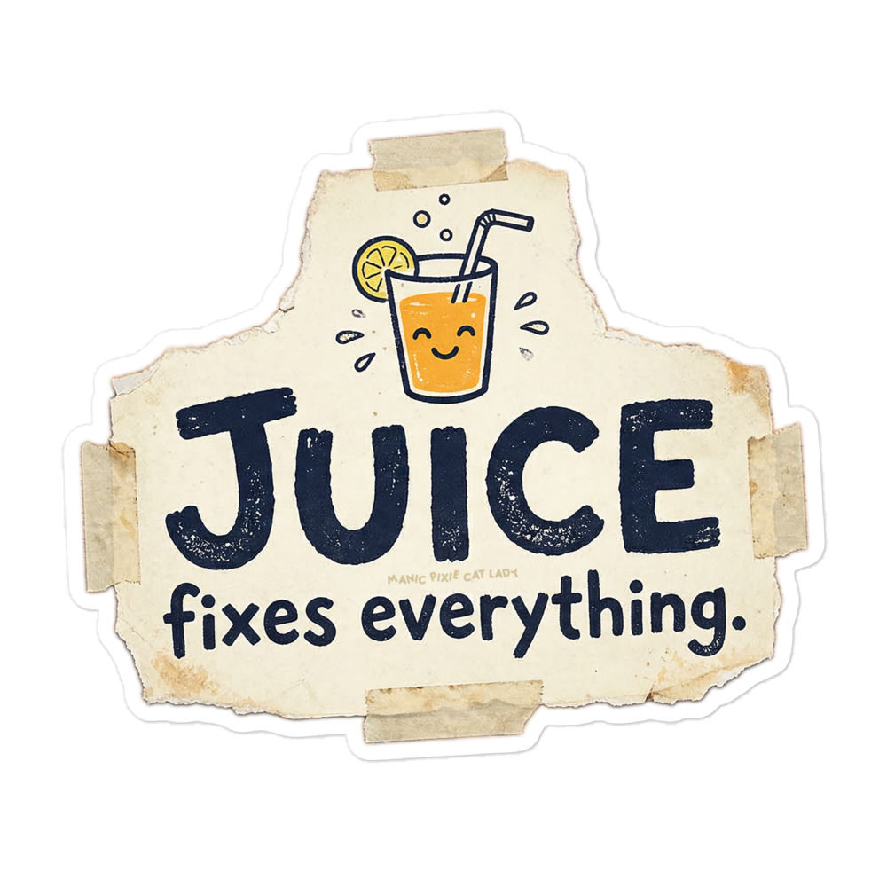 Juice Fixes Everything Bubble-free stickers