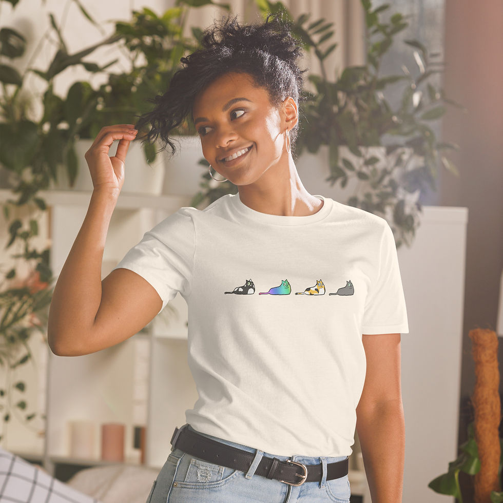 Thumbnail: Cat Line-up Short-Sleeve Unisex T-Shirt