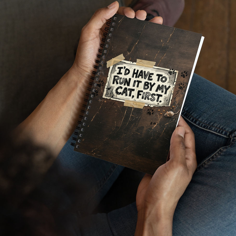 Thumbnail: Run It By My Cat Spiral notebook