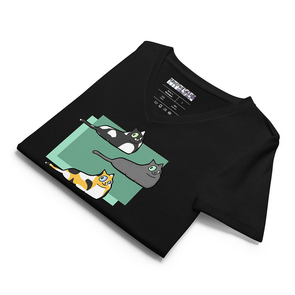 Thumbnail: Derpy Cats Women’s relaxed v-neck t-shirt