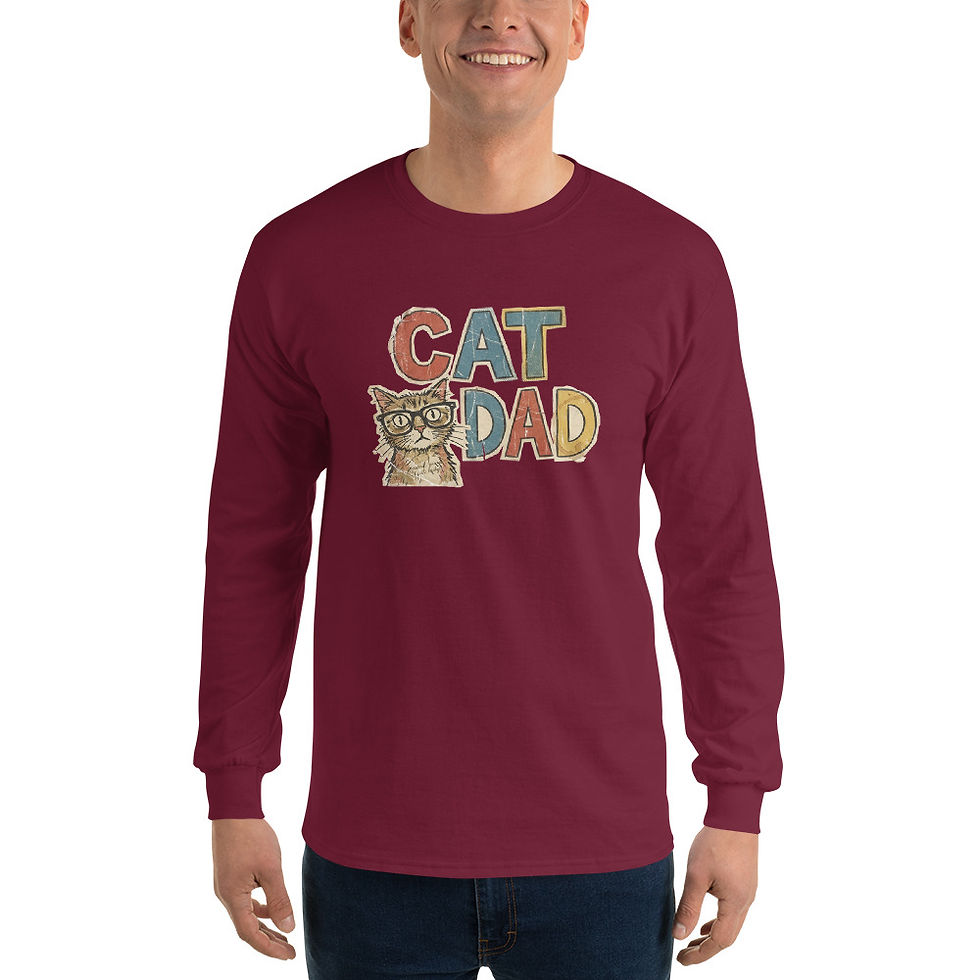 Thumbnail: Cat Dad Men’s Long Sleeve Shirt