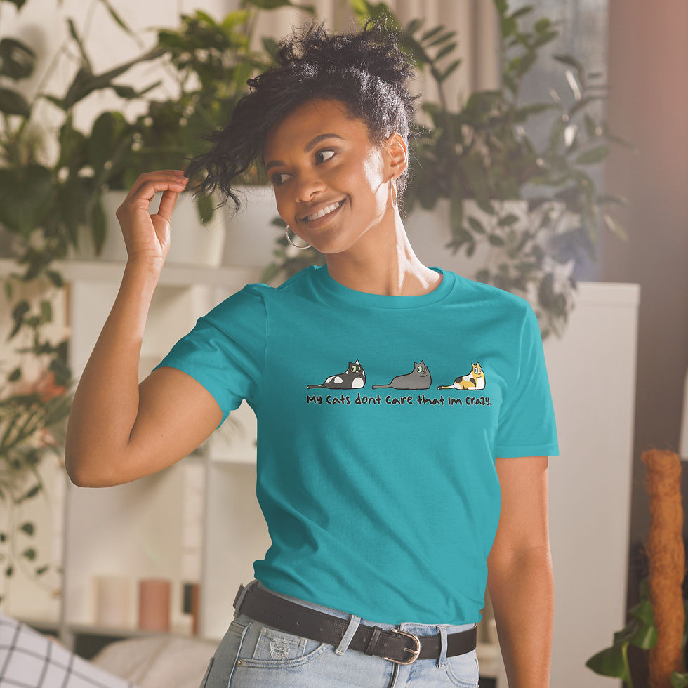 Thumbnail: My Cats Don't Care Short-Sleeve Unisex T-Shirt