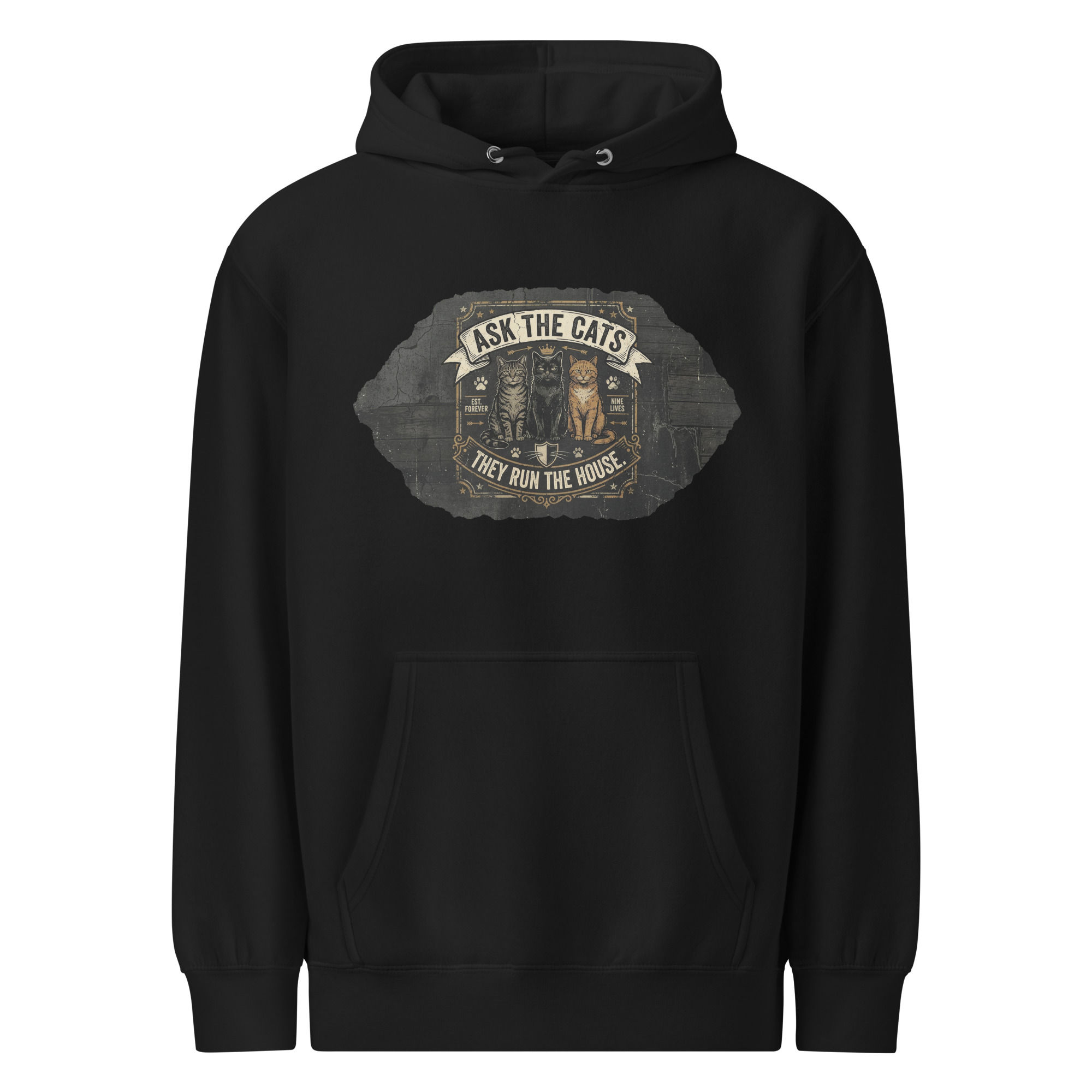 Ask the Cats Unisex premium mid-weight hoodie