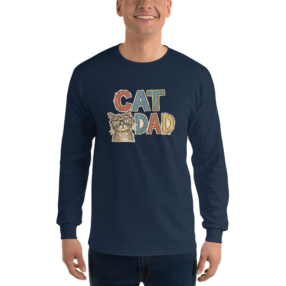 Thumbnail: Cat Dad Men’s Long Sleeve Shirt