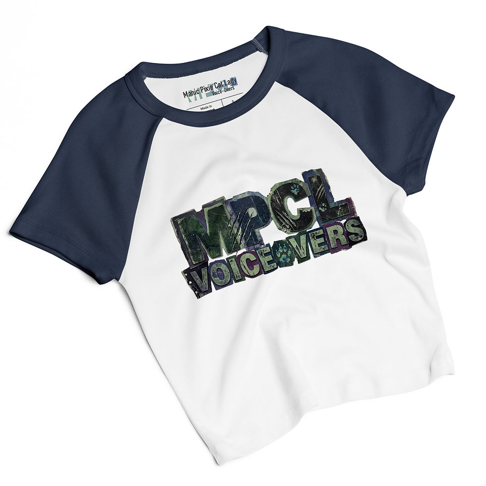 Thumbnail: MPCL Voiceovers Women’s micro rib raglan baby tee