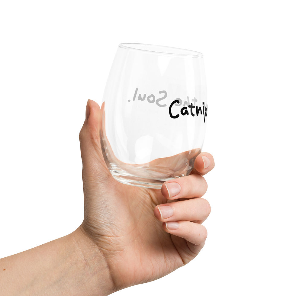 Thumbnail: Catnip for the Soul Stemless wine glass