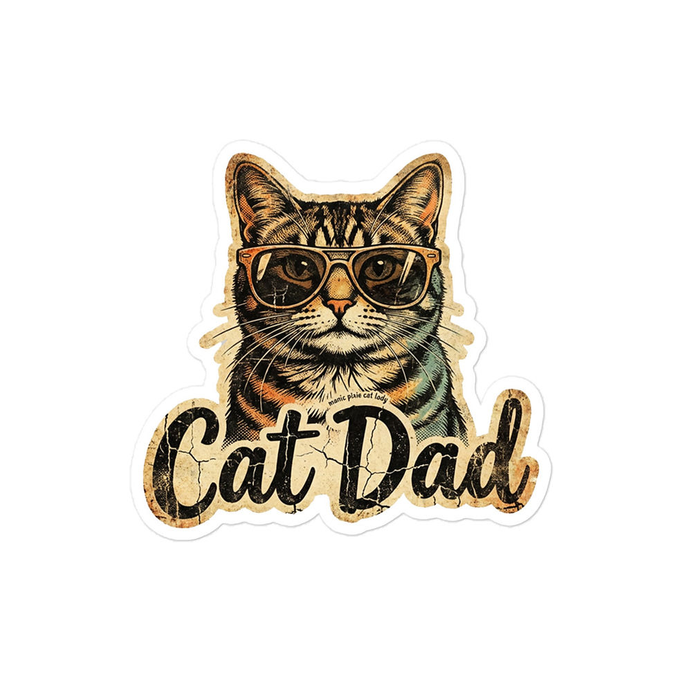 Thumbnail: Cat Dad Bubble-free stickers