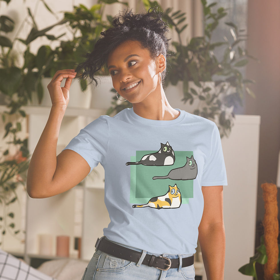 Thumbnail: Derpy Cats Short-Sleeve Unisex T-Shirt