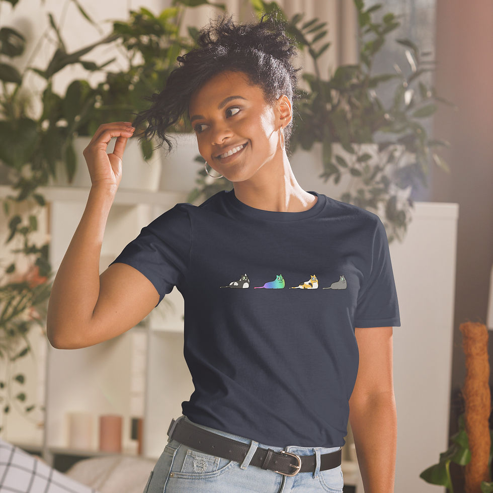 Thumbnail: Cat Line-up Short-Sleeve Unisex T-Shirt