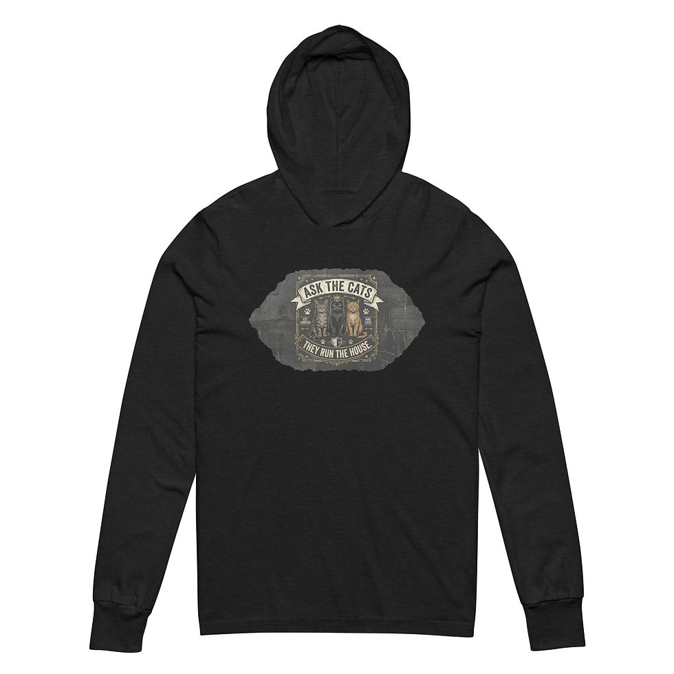 Thumbnail: Ask The Cats Hooded long-sleeve tee