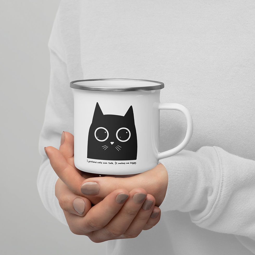 Thumbnail: I Pretend Cats Can Talk Enamel Mug