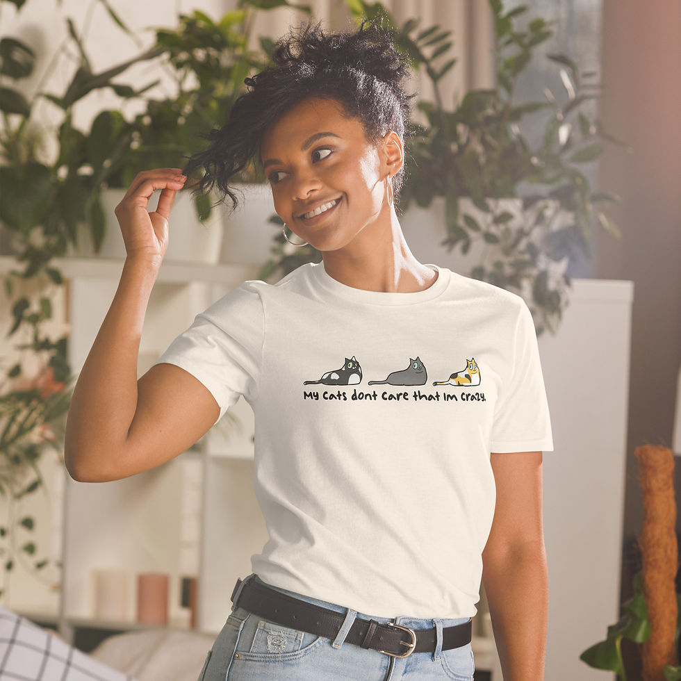 Thumbnail: My Cats Don't Care Short-Sleeve Unisex T-Shirt