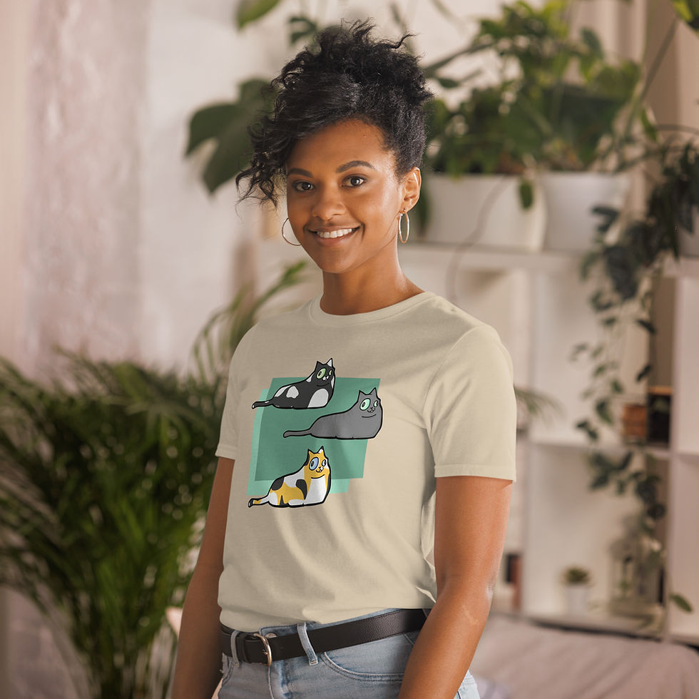 Thumbnail: Derpy Cats Short-Sleeve Unisex T-Shirt