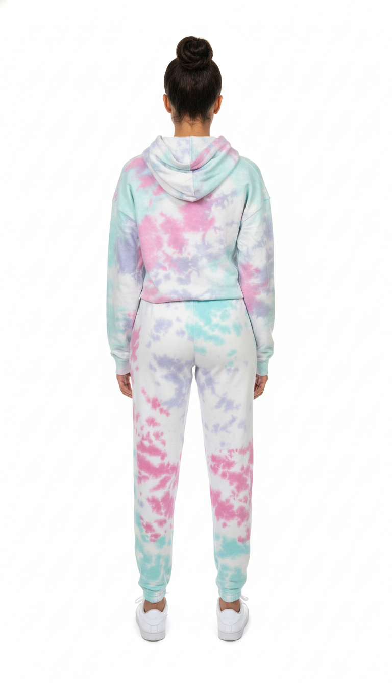 Thumbnail: Women's Tracksuits Sweatshirt Hoodie Tie Dye and Joggers Two Piece Set Outfit