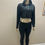 Thumbnail: Black Tracksuit Women Crop Hoodie and Pants Set Active Casual Daily Activewear