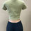 Thumbnail: Women's Basic Short Sleeve Round Neck Crop Top