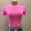 Thumbnail: Women's Basic Short Sleeve Round Neck Crop Top