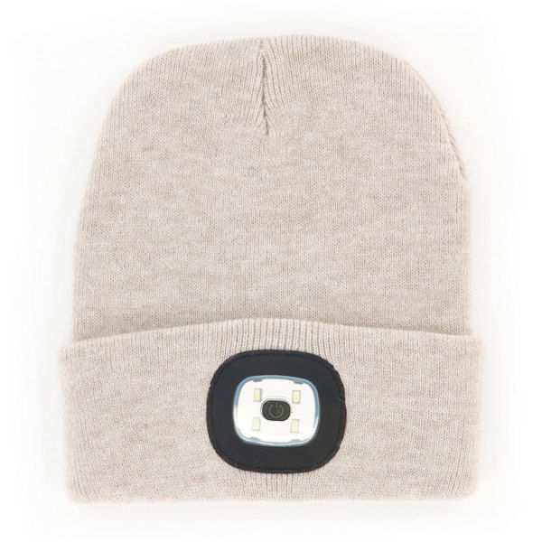 Rechargeable LED Beanie - Oat