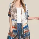 Tie Dye Boho Print Clay Cover Up