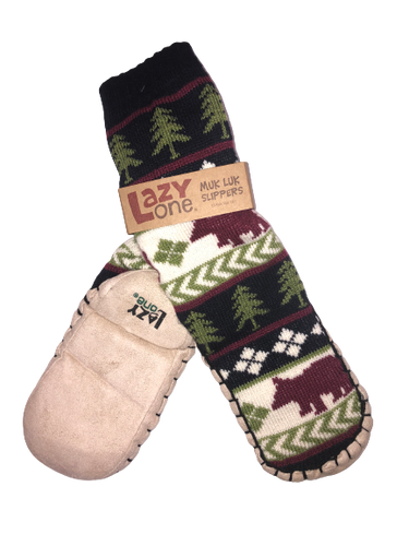 Lazy One Kids MukLuk 'Bear Fair Isle' Slipper Montana Gift Home
