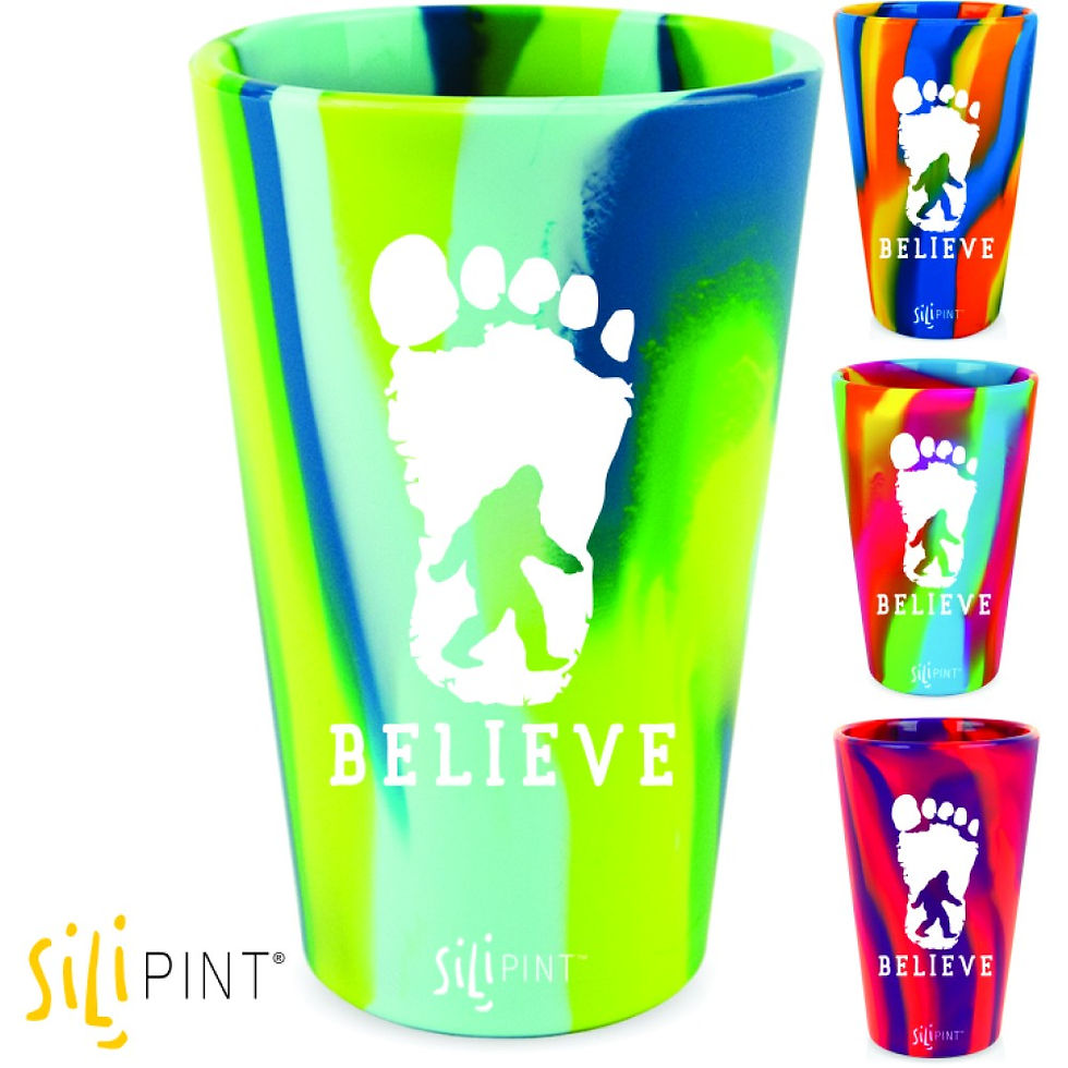 I BELIEVE Psychedelic Silicone 16oz Pint Glasses
