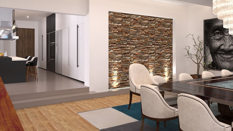 Cozinha e sala de Jantar