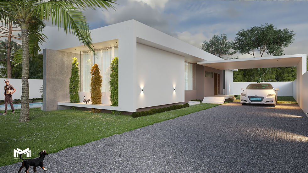 Vista exterior lateral (casa principal)