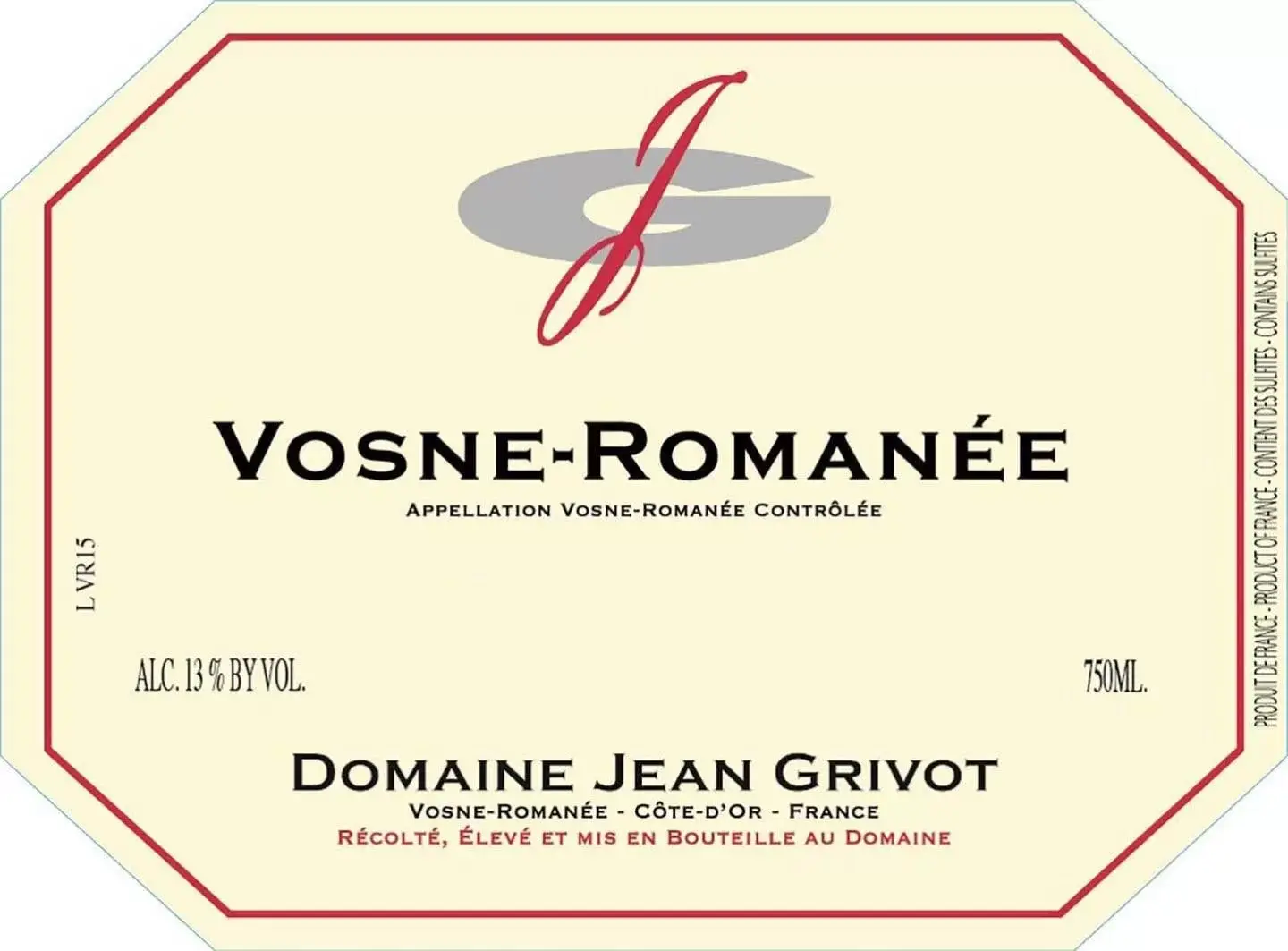 Domaine Jean Grivot Vosne Romanee, 2019, Burgundy, France