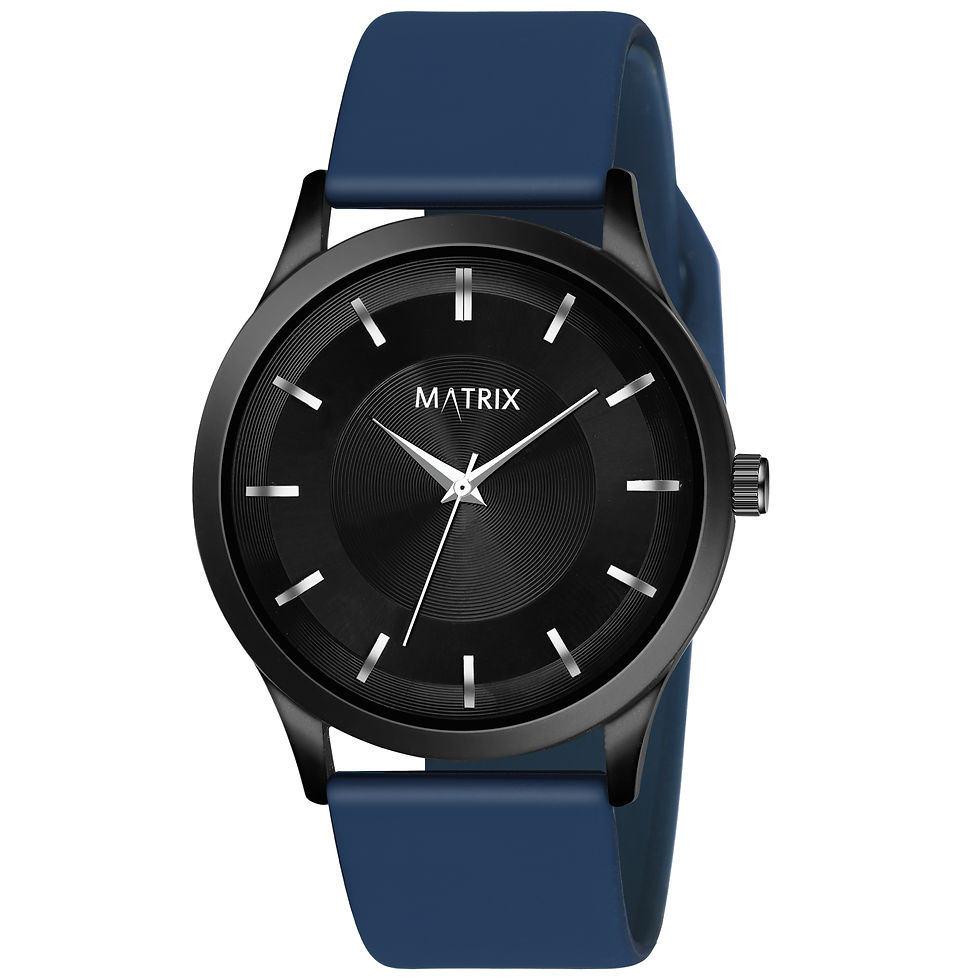 Dope Black Dial Silicone Strap Analog Watch