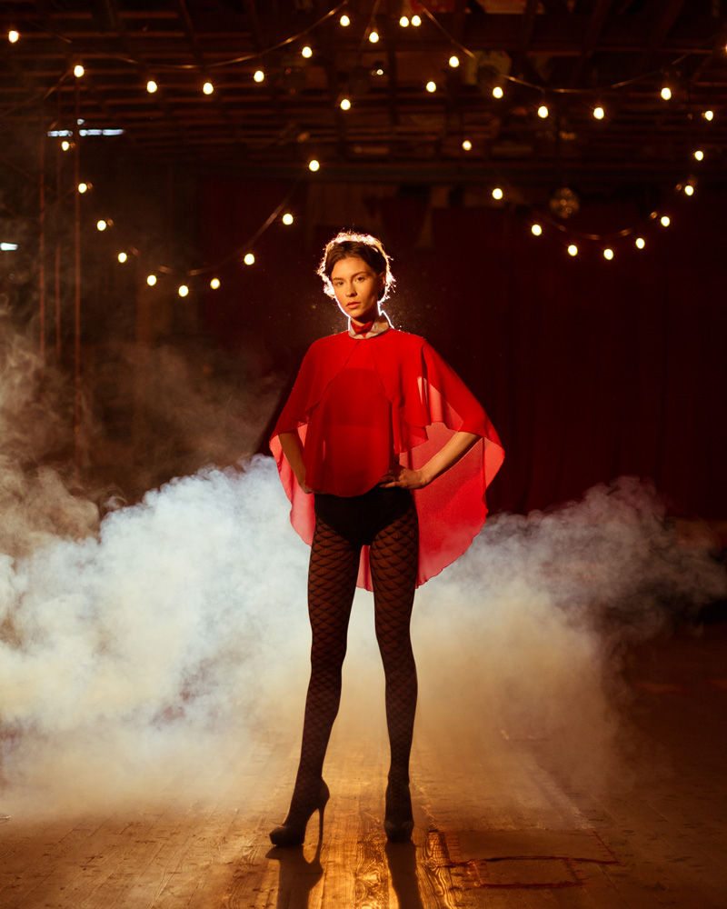 Thumbnail: Vamp Cape with Bather Print