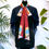 Thumbnail: Vamp Cape with Bather Print Pussy Bow