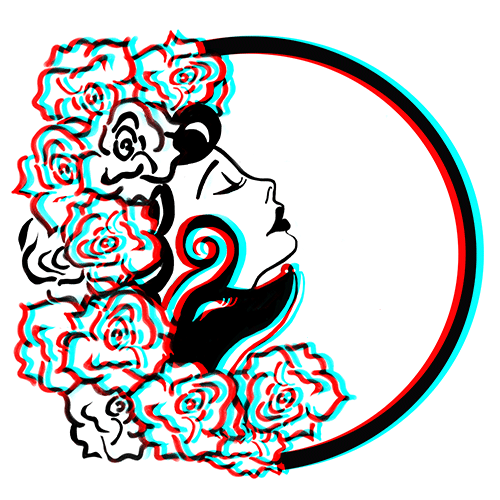 Skunk in the Roses