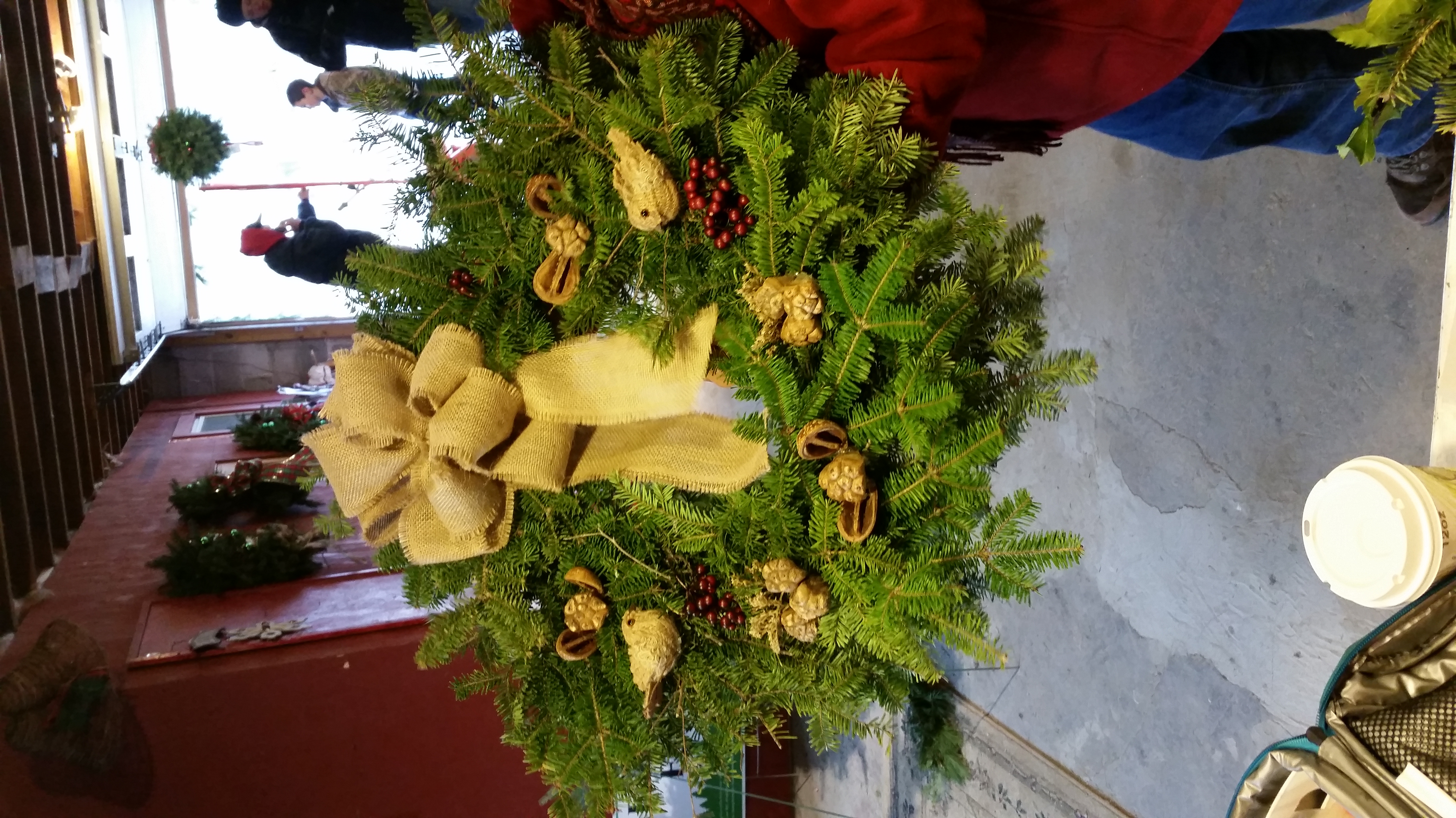 winter handmade local wreath