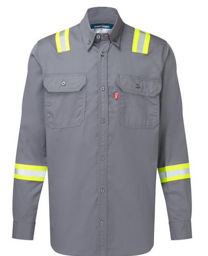 FR706 Bizflame 88/12 FR Taped Work Shirt | Azotherm Safety Appa