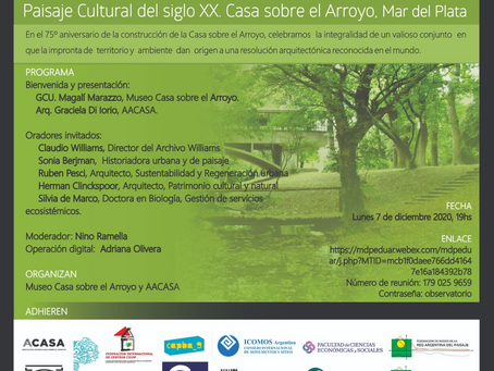 FORO VIRTUAL- PAISAJE CULTURAL DEL SIGLO XX. CASA SOBRE EL ARROYO, MAR DEL PLATA.