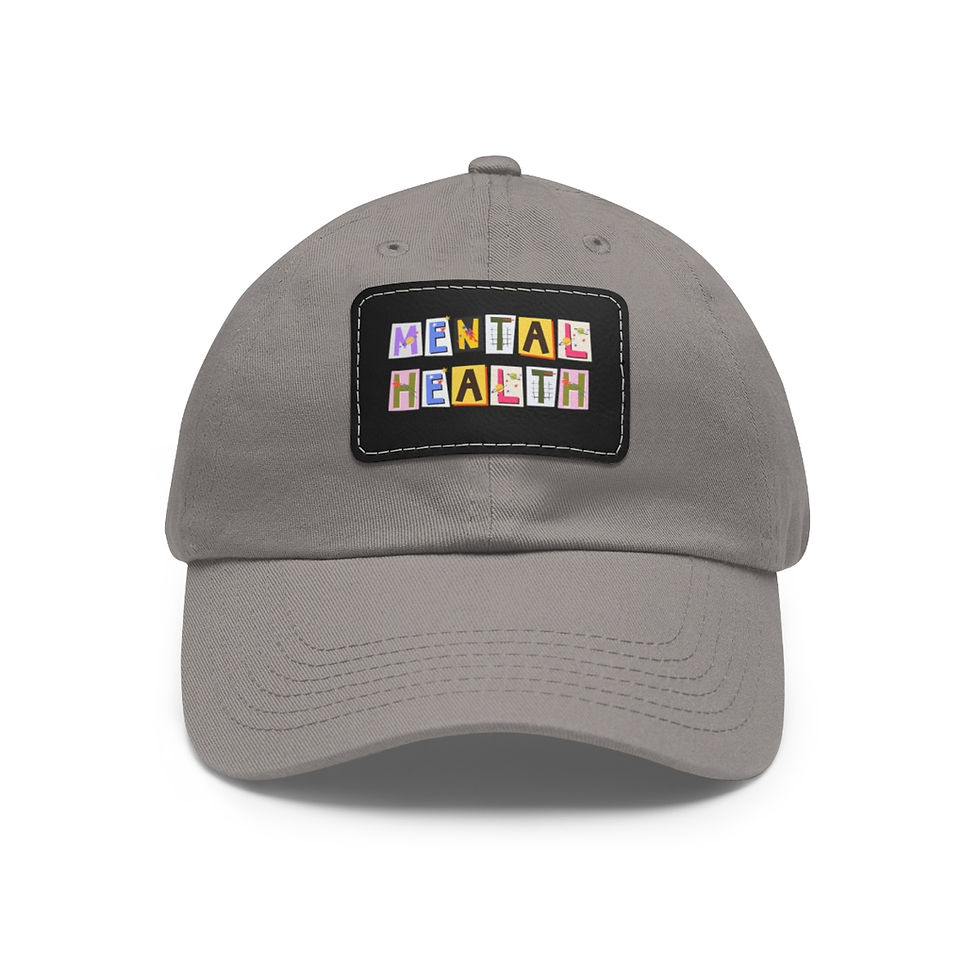 Thumbnail: Mental Health Dad Hat with Leather Patch (Rectangle)