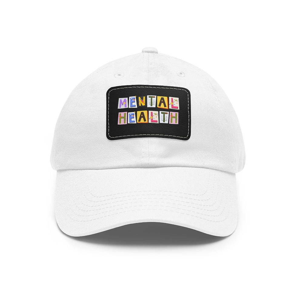Thumbnail: Mental Health Dad Hat with Leather Patch (Rectangle)
