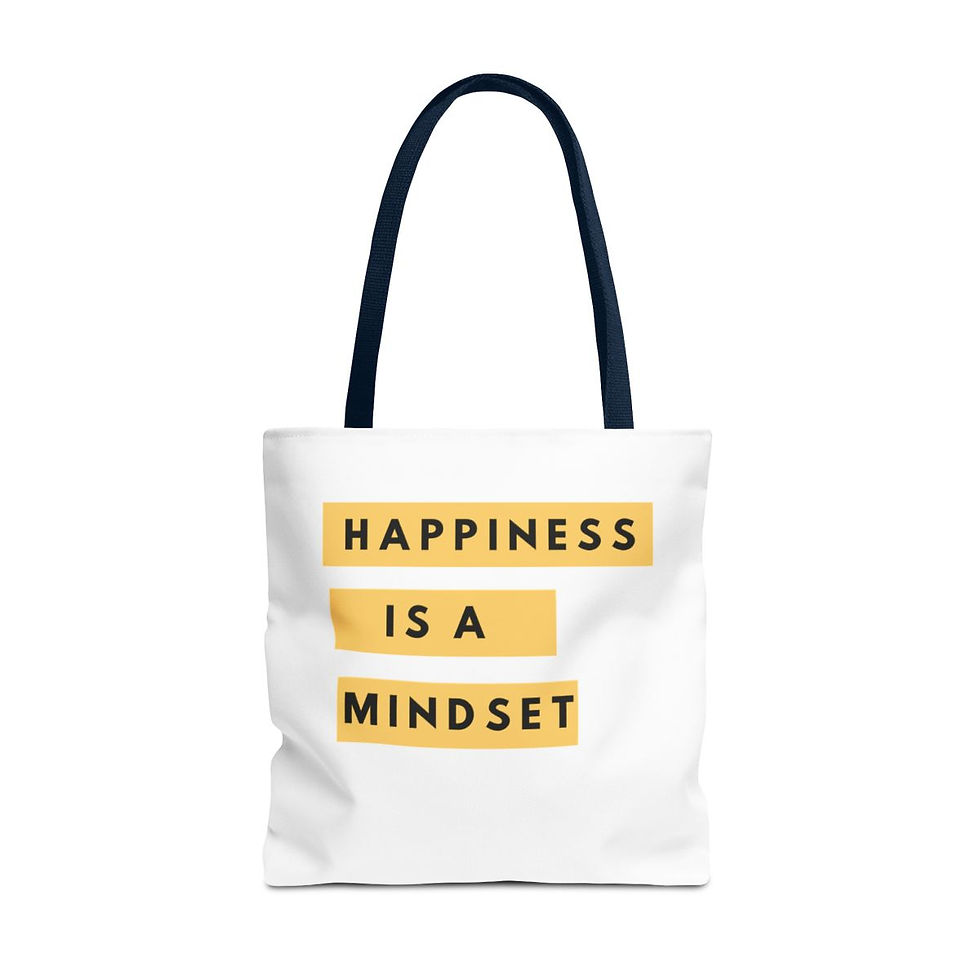 Thumbnail: Happiness is a Mindset Tote Bag (AOP)