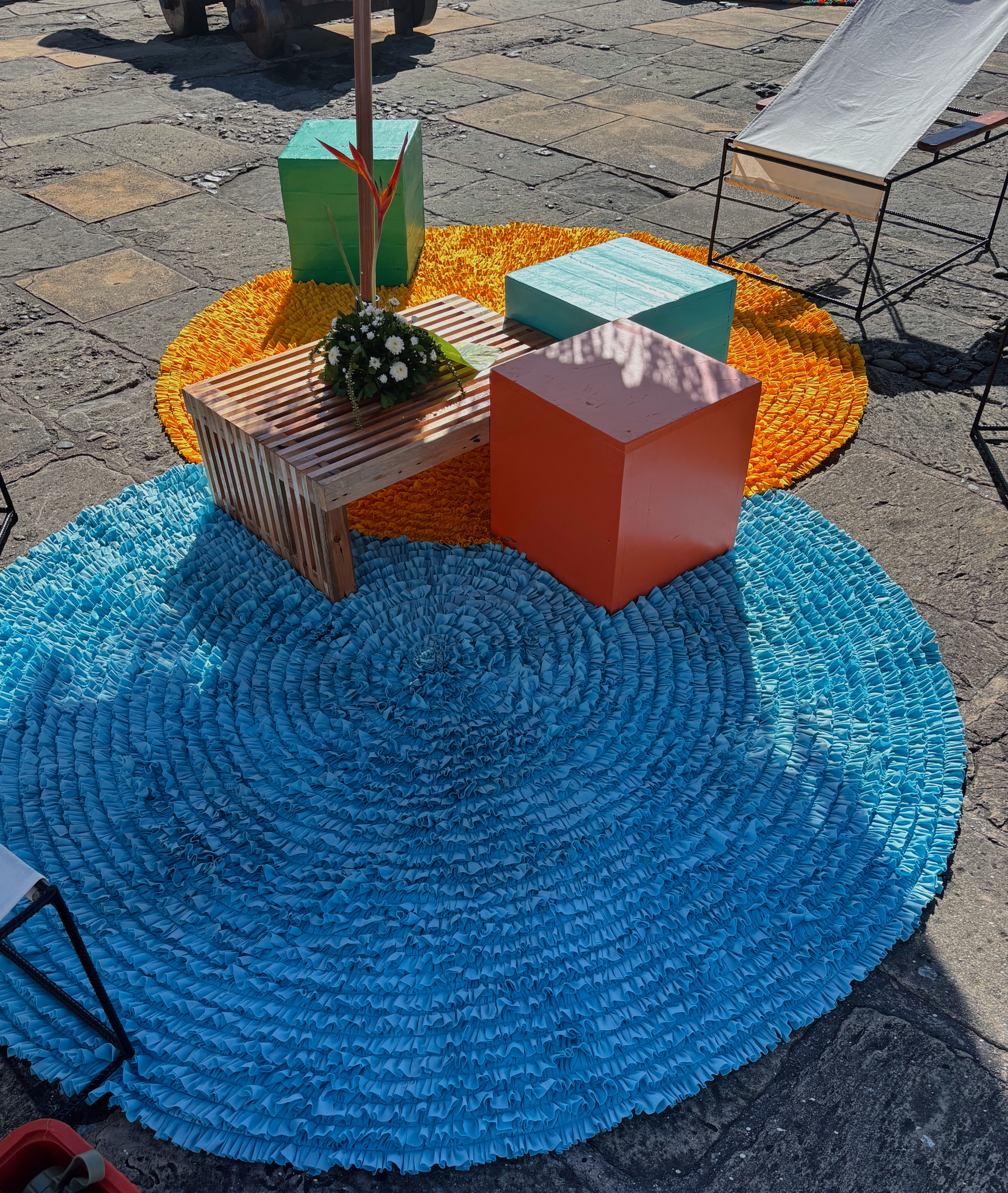 tapete azul para locação de eventos