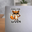 Thumbnail: Zero Fox Given funny vinyl decal on a silver laptop lid for sarcastic office humor