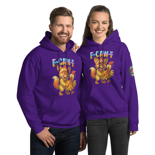 LuckyFox Chicken Squeeze Hoodie – Wild 3D F-Caw-F Cartoon Chaos